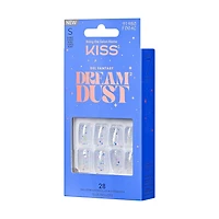KISS Gel Fantasy Dreamdust, Champagne, Court Carré, 28u. Press-On Falsies, Edgy Wispy