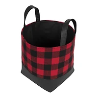 Buffle Canadiana - Fourre-tout de rangement rouge/noir 40.64cm D x 40,64cm H