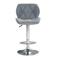 Tabouret réglable moderne de la collection Heavenly avec cadre en acier inoxydable