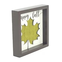Way to Celebrate Harvest Wood Shadow Box Decor, Happy Fall