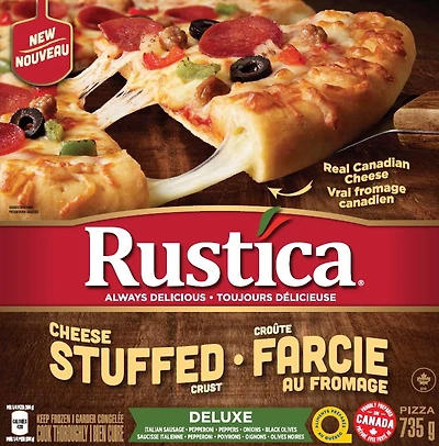 Rustica Pizza Croute Farcie Deluxe 735 G Frozen RUSTICA PIZZA COTE FARCIE DELUXE