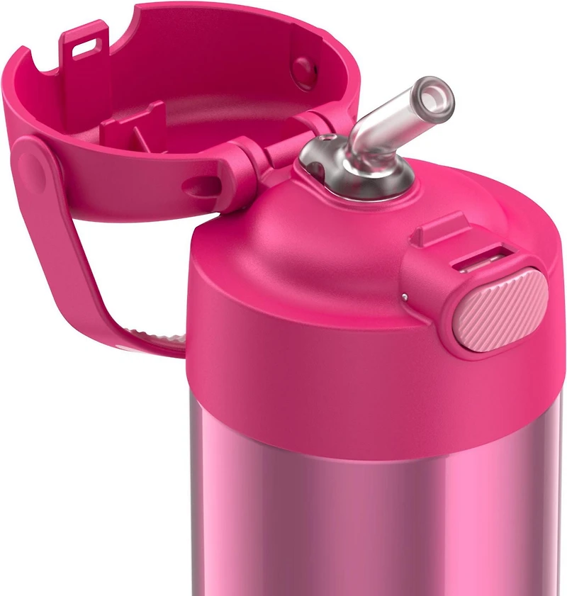 Thermos Kids Vacuum Insulated Funtainer Water Bottle with Flip Up Straw, 355ml, Pink, Pink, F40123PK