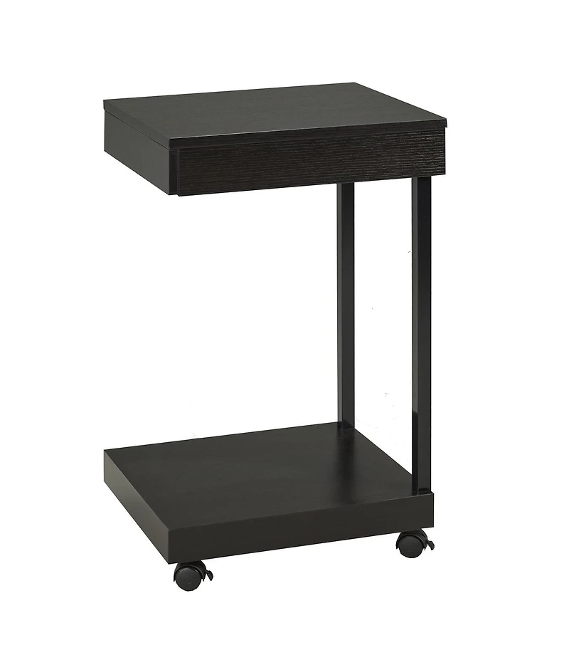 Socle d'ordinateur portable avec tiroir en noir de Brassex