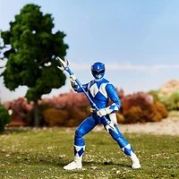 Power Rangers Lightning Collection Mighty Morphin, figurine de collection haut de gamme de 15 cm du Ranger bleu, avec accessoires