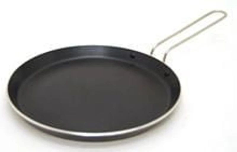 Starfrit Flat Tava 11" (28cm) Non-Stick Fry Pan, Ideal for Crêpes, Dosas, Chapatis, Easy to Clean Surface with Warm Soapy Water, Black