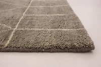 ECARPETGALLERY Tapis Noué à la Main pour Salon, Salle à Manger et Chambre à Coucher Marocain Collection Tangier 5'1" x 8'5" en Gris