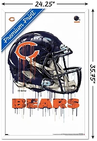 NFL Chicago Bears - Drip Helmet 20 Wall Poster, 22.375" x 34"