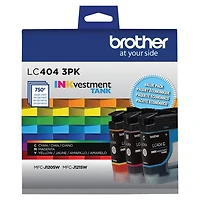 Brother LC4043PKS Ensemble de 3 cartouches d’encre authentiques de couleur à rendement standard Brother LC4043PKS Ensemble de 3 cartouches d’encre authentiques de couleur à rendement standard
