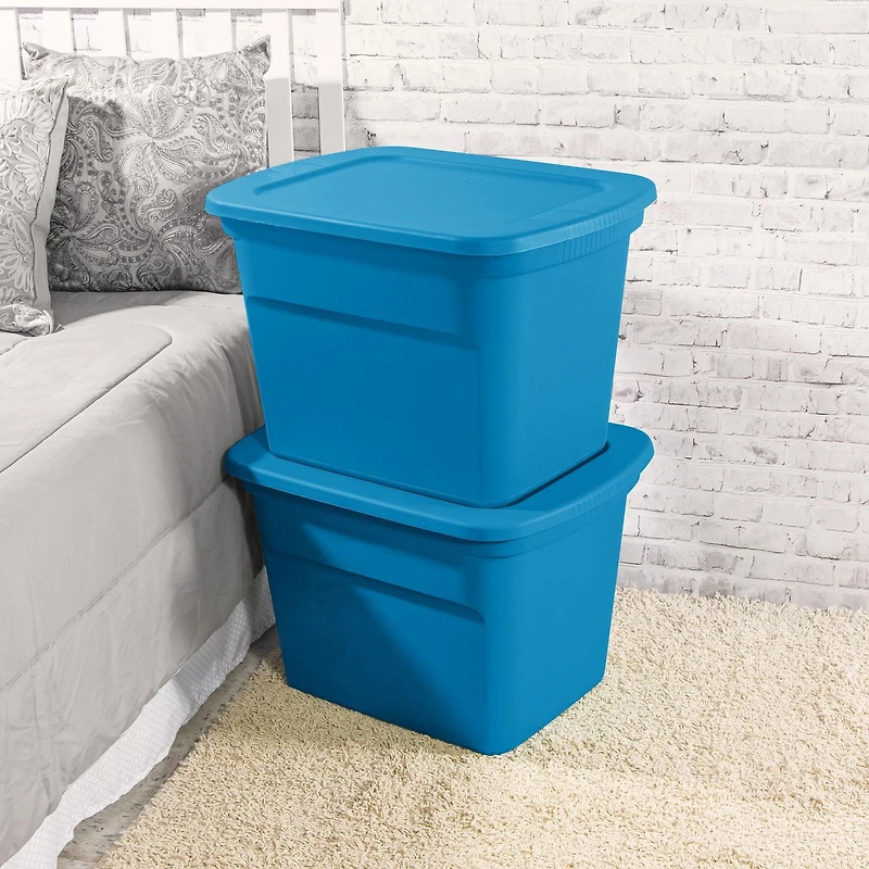 Sterilite 68L Tote - Aqua, 68L, Blue