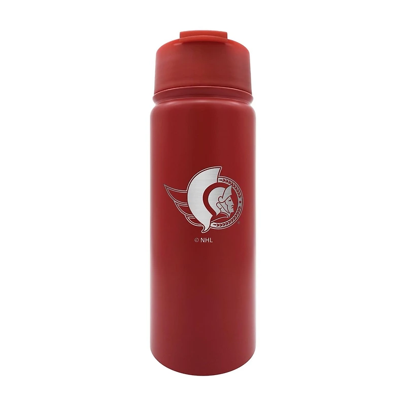 OFFICIALLY LICENSED NHL STAINLESS STEEL EXECUTIVE 18OZ WATER BOTTLE OTTAWA SENATORS