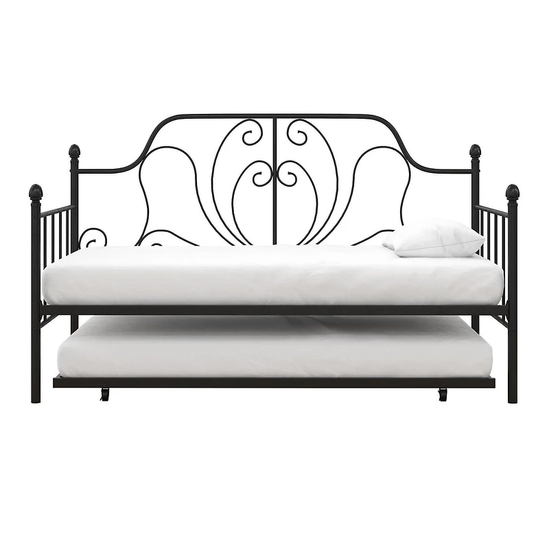 DHP Ivorie Metal Daybed with Trundle
