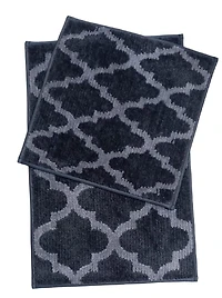 Home Decor Inc. Austin Micro 2-Piece Bathmat Set – 18" x 18" & 18" x 28", Soft Microfiber, Absorbent & Skid-Resistant