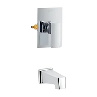 Square Pressure-balanced shower set with spout. PEX connection 1/2-in chrome finish