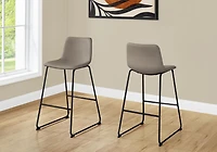 Monarch Specialties Chaise De Bureau, Hauteur Bar, Debout, Bureau, Travail, Pu D'aspect Cuir, Métal, Brun, Noir, Contemporain, Moderne