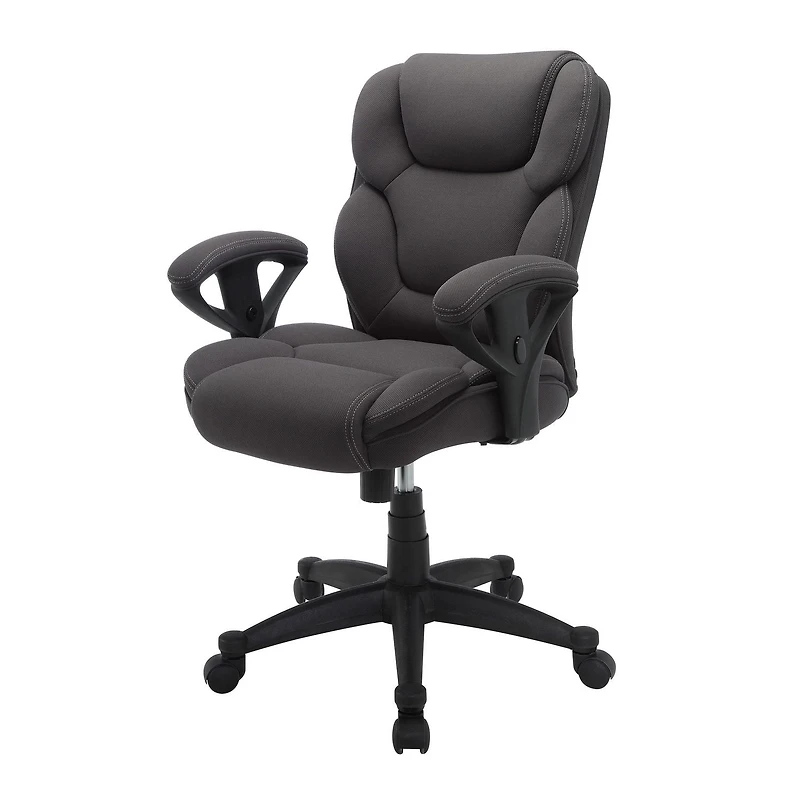 Serta – Fauteuil de direction pivotant en tissu maillé pour taille forte, gris