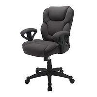 Serta – Fauteuil de direction pivotant en tissu maillé pour taille forte, gris
