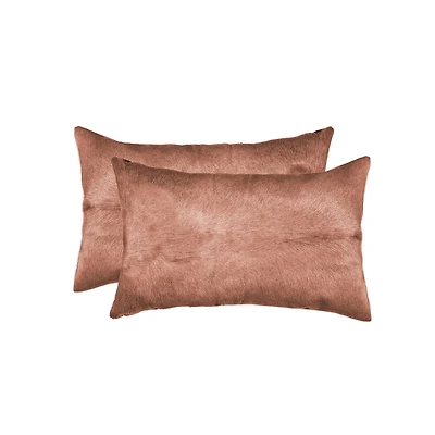 COUSSINS TORINO EN PEAU DE VACHE 12"X20" 2 PQT