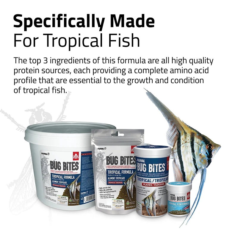 Granulés Fluval Bug Bites pour poissons tropicaux, 45 G