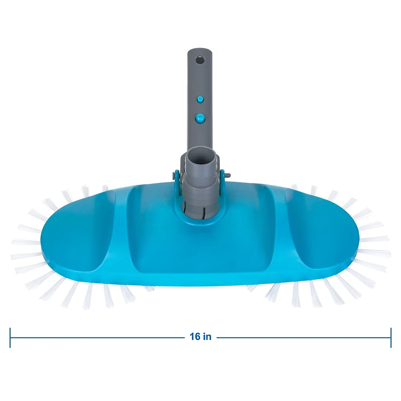 Tête d'aspirateur de piscine portable Mainstays bleu sarcelle et gris avec brosses rotatives - 2,51 lb.