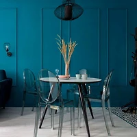 Heavenly Collection <br>Plastique Fumée Chaise Sans Bras