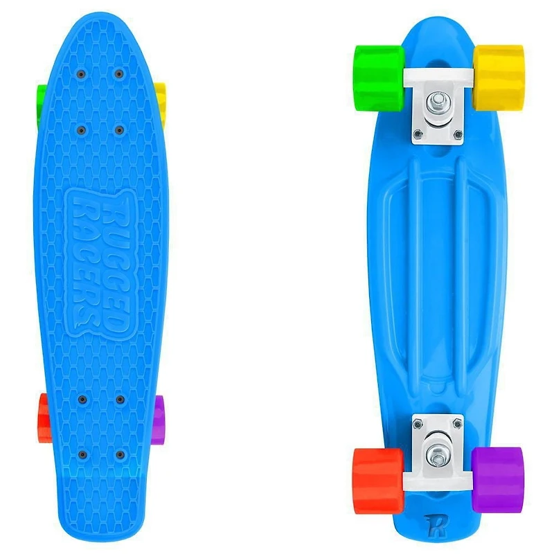 Rugged Racer 27 Inch Skateboard Cruiser Pennyboard, Light Blue