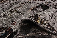 ECARPETGALLERY 5'5" x 7'9" Transitional Sari Silk Hand-knotted Area Rug for Living Room, Dining Room and Bedroom in Grey