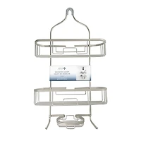 Era Grand valet de douche en aluminium argent, Trois niveaux, 15x26po 15 x 26 po