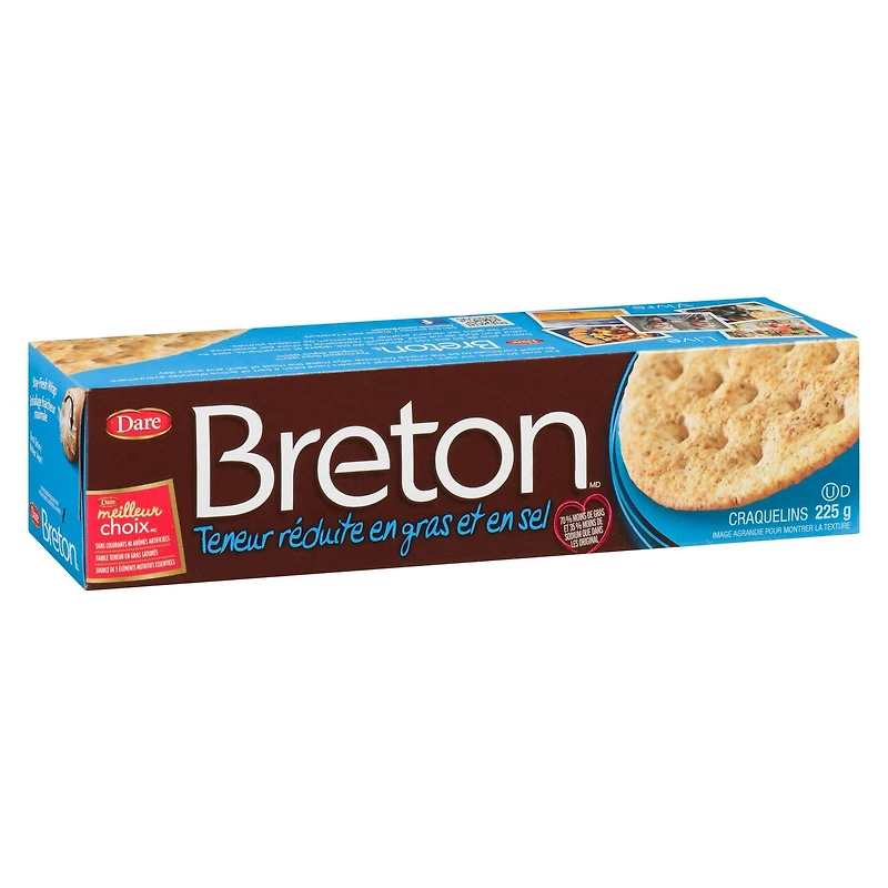 Breton Reduced Fat & Salt Crackers, Dare
