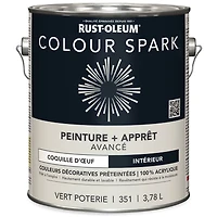 Rust-Oleum Colour Spark™ Paint + Primer, Interior Eggshell, Pottery Green 3.78 L, 3.78 L