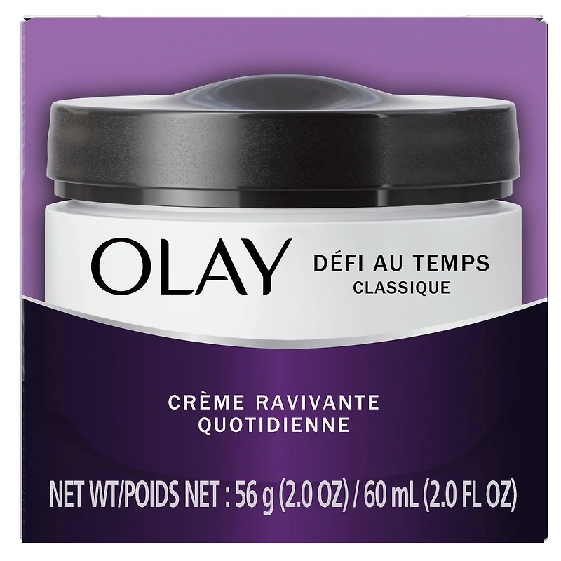 Crème ravivante quotidienne classique Olay Défi au temps, hydratant pour le visage, 60 mL 60 mL