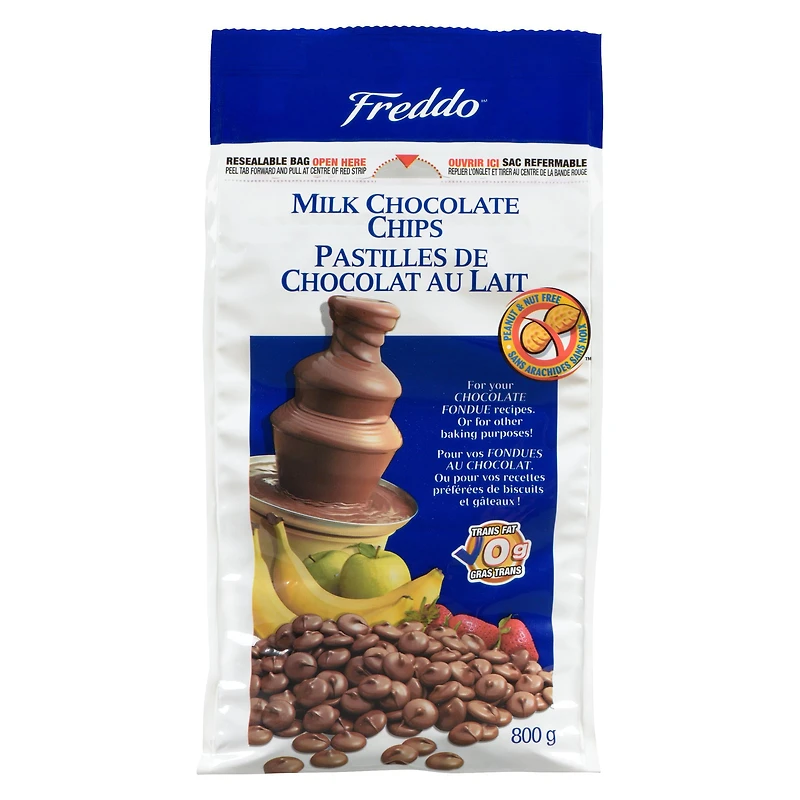 Freddo Creamy Milk Chocolate Chips 800g, Freddo Milk Choc Chips