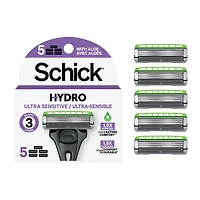 Cartouches de lames Schick Hydro pour peau ultra-sensible