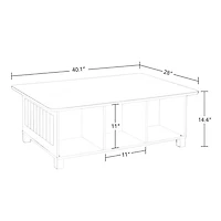 Maison RiverRidge® Table d'activités pour enfant avec 6 casiers de rangement blanc avec bacs 2 pièces
