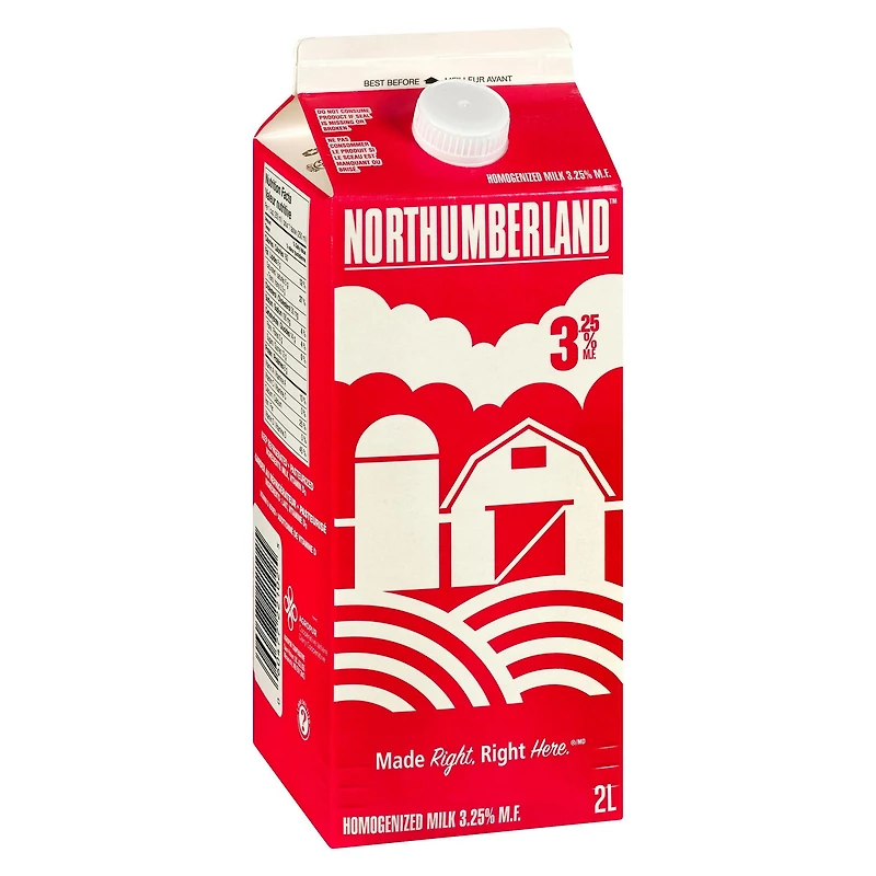 Lait homogénéisé 3,25 % Northumberland 2L
