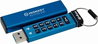 Kingston Ironkey Keypad 200 USB-A Clé USB cryptée 64 Go | Indépendant du système d'exploitation | FIPS 140-3 niveau 3 | XTS-AES 256 bits | Protection BadUSB et Brute Force | Option multi-broches | IKK