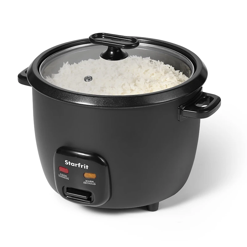 Starfrit Electric Rice Cooker – 20 Cups – Ceramic Non-Stick Coating Without PFAS – Steamer Basket, Measuring Cup & Service Spoon - 700 Watts, STARFRIT 20 CUP RICE COOKER