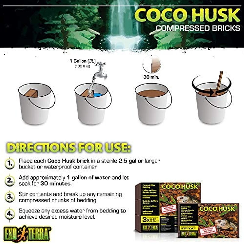 Exo Terra Coque de Coco - s'Étend à 7qt