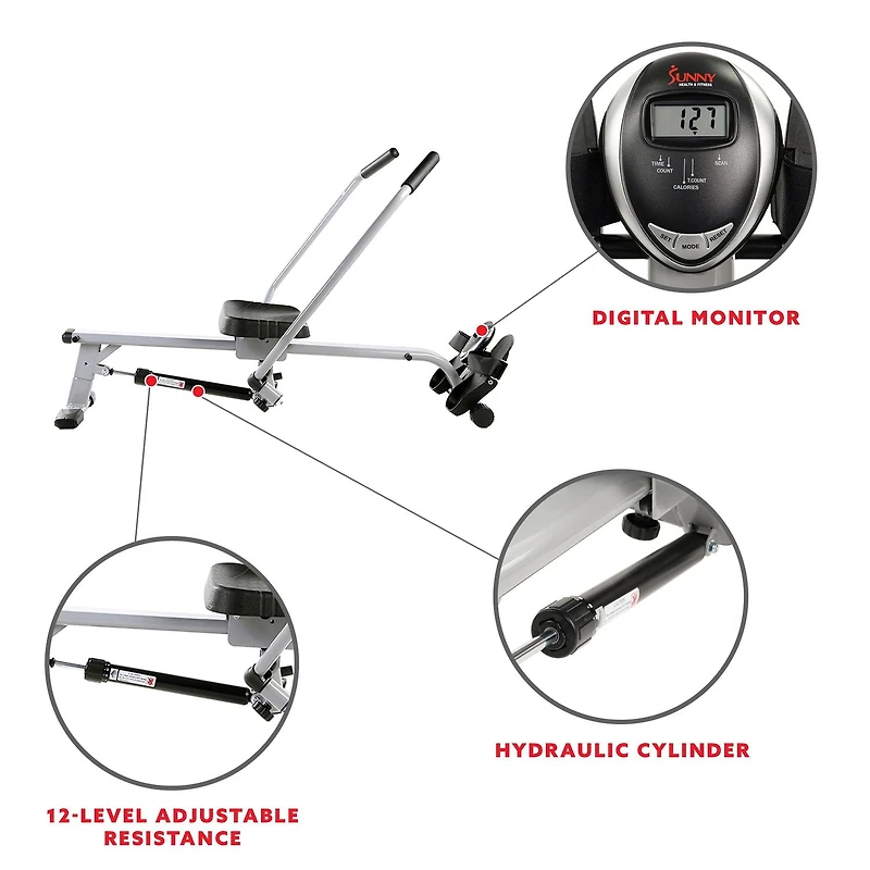 Sunny Health & Fitness SF-RW5639 Full Motion Rowing Machine