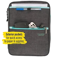 Classeur à glissière Carry-All Five Star 1", menthe/charbon