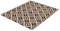 ECARPETGALLERY Tapis Fait à la Main pour Salon, Salle à Manger et Chambre à Coucher Contemporain Collection Patchwork en cuir 4'11" x 6'5" en Brun
