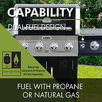 Cuisinart Four Burner Gas Grill avec deux vannes de carburant