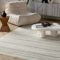 Tapis d'interieur exterieur abstrait Rug Branch Maise, beige creme, moderne - Entree, couloir, salle de bain et cuisine