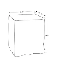 Monarch Specialties - Table D'Appoint, 25"H, Intérieur Ou Extérieur, Bout, Table De Nuit, Table D'Appoint, Carré, Salon, Chambre À Coucher, Blanc, Contemporain, Moderne