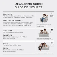 Housse de sofa extensible douce Pixel, housse de mobilier fabriquée avec 20 % de tissu recyclé, lavable à la machine couleurs assorties