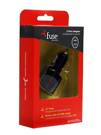 fuse - Chargeur pour véhicule - Adaptateur 3,1 A à 2 ports USB combinés