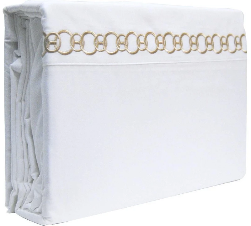 Johnson Home 300 Thread Count Egyptian Cotton Sheet Sets with Embroidery Details