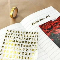 CRAFTY & CO. Alphabet Stickers, Gold, Decorative, 518 pcs, DIY, Crafts, ALPHA STKR 518PCS GD
