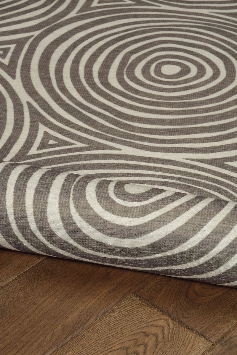 Outdoor Washable Ocoee Ivory & Brown 7' x 9' Area Rug