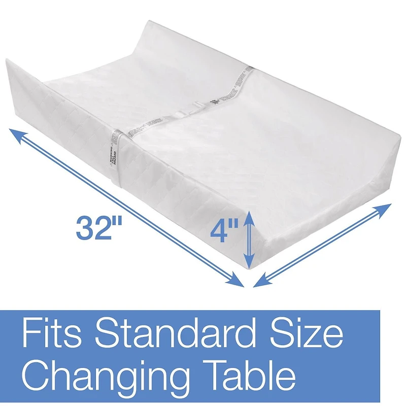 Matelas à langer profilé Delta pour enfants, blanc