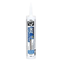 DAP Dynaflex 230® Premium Elastomeric Caulking Sealant.  Advanced Latex Formula with Silicone-like Toughness, Indoor/Outdoor, Cartridge, White, 300 ml